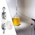 thumbnail image 6 of Zxpjkyu Manual Hand Lift Lifting Pulley Wheel Block Tackle System Rope Hoist Pulley Rope 3 wheels 15M white, 6 of 9