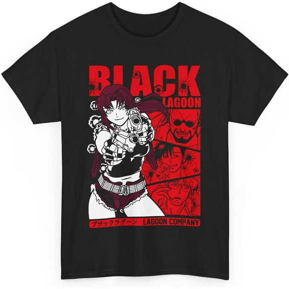 Unisex Black Anime Lagoon Revy T-Shirt, Revy Shirt, Anime Aesthetic Shirt, Cool Anime T-Shirt, Anime Gift for Him/Her