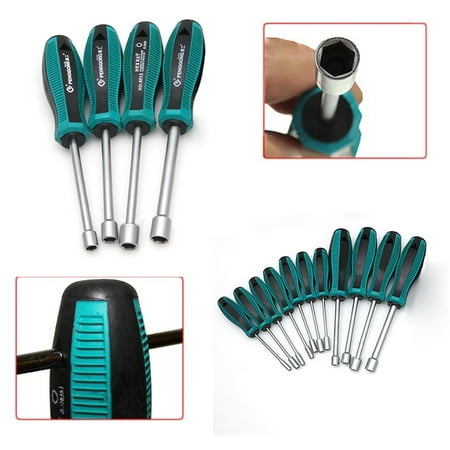 

Mairbeon 3mm-9mm Metal Socket Driver Wrench Screwdriver Hex Nut Key Nutdriver Hand Tool