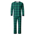 thumbnail image 2 of Christmas Matching Pajamas for Family Plaid Print Long Sleeve Pullover Pants Set Holiday Home Sleepwear Family Thanksgiving Pajamas, 2 of 3