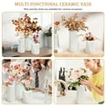 thumbnail image 6 of 3Pcs Ceramic Vase Set Decorative Flower Vases Minimalist Ceramic Flower Vase White Farmhouse Vase Modern Home Decor Vases Floral Vase, 6 of 10