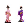 thumbnail image 1 of 2 muñecas geisha japonesas con kimono de 28 cm (11 pulgadas), estatua humanoide de chica geisha asiática para Rosa Púrpura, 1 of 9