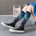 thumbnail image 5 of Hirioo Moonlit Night Sky Wolf for Adult Stockings Breathable Sock Non-Pilling,Contrasting Color Design, 5 of 6