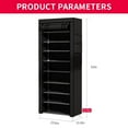 thumbnail image 4 of UDEAR 9 Tier Shoe Rack with Dustproof Cover Shoe Shelf Storage Organizer Black, 4 of 4