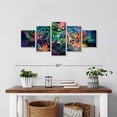 thumbnail image 2 of Elephant Stock Celestial Mandala Wall Art - Horizontal Multi Panel Canvas - Living Room Wall Decor - Decor Elements Multi Panel - Turquoise And Blue Decor - 29" x 12", 2 of 4