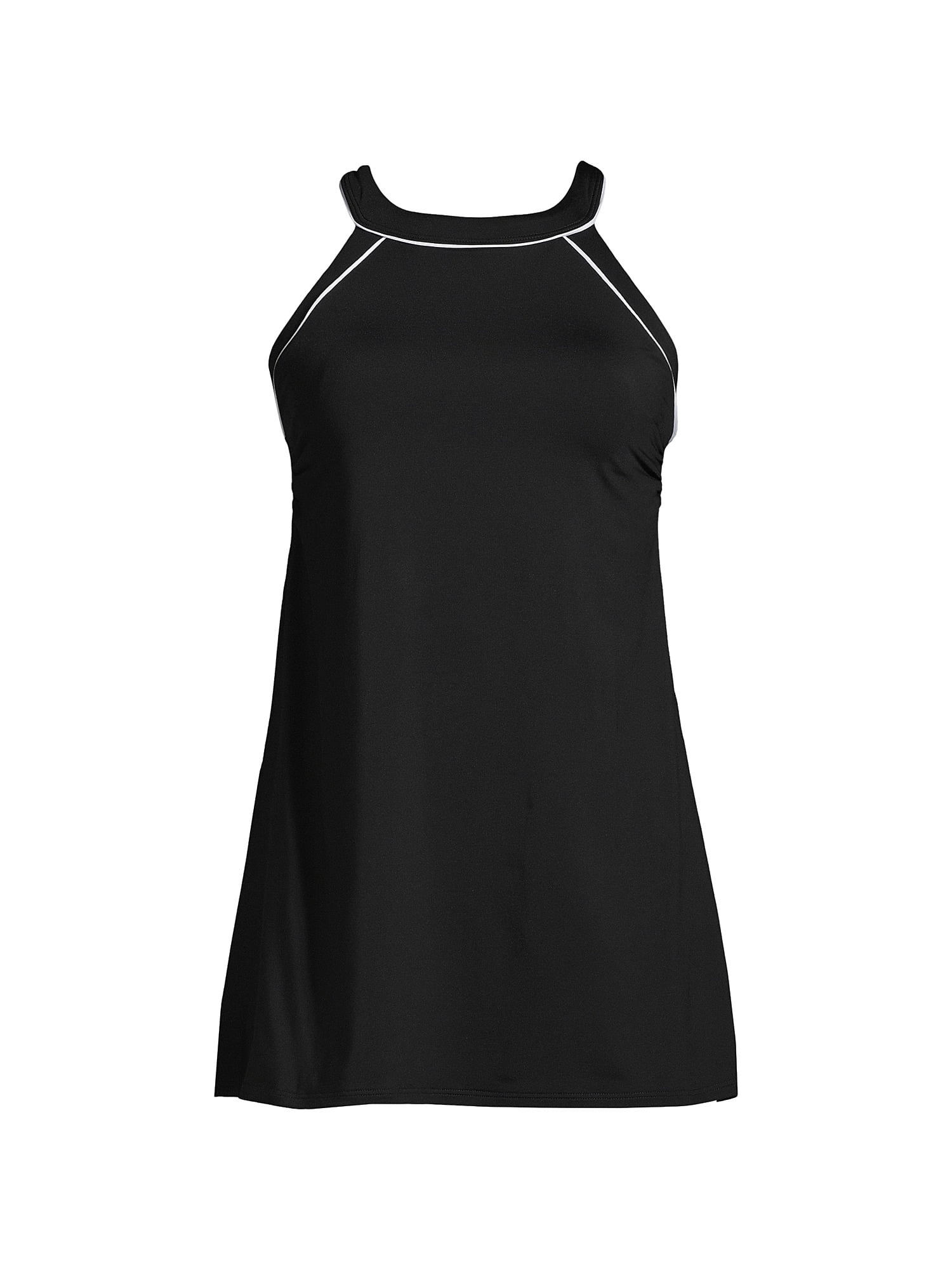 Lands' End Women's Chlorine Resistant High Neck Swim Dress One Piece