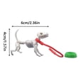 thumbnail image 3 of Juego De Cuencos Para Perros En Miniatura Accesorio Decorativo De Pvc Con Esqueleto De Cachorro Articulado Para Exhibir En La Sala De Juegos Único Para Halloween O Gótico, 3 of 8