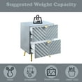 thumbnail image 4 of Gray Coloration - 2/3 Extension Design - Bedroom Nightstand - 6" Floor Space, 4 of 5