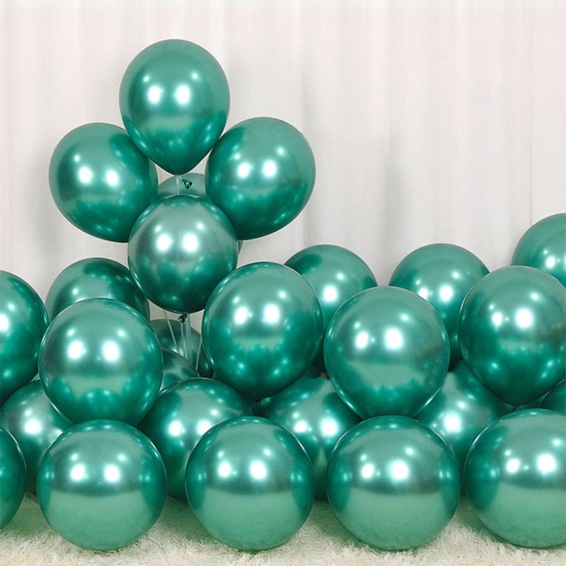 12 Inch 50 Pcs Thicken Latex Metallic Chrome Multicolor Balloons