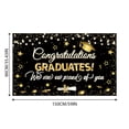 thumbnail image 3 of Creatine Graduation Season Banner With Golden And Graduation Caps Border Graduation Party Hanging And Banners, 3 of 8