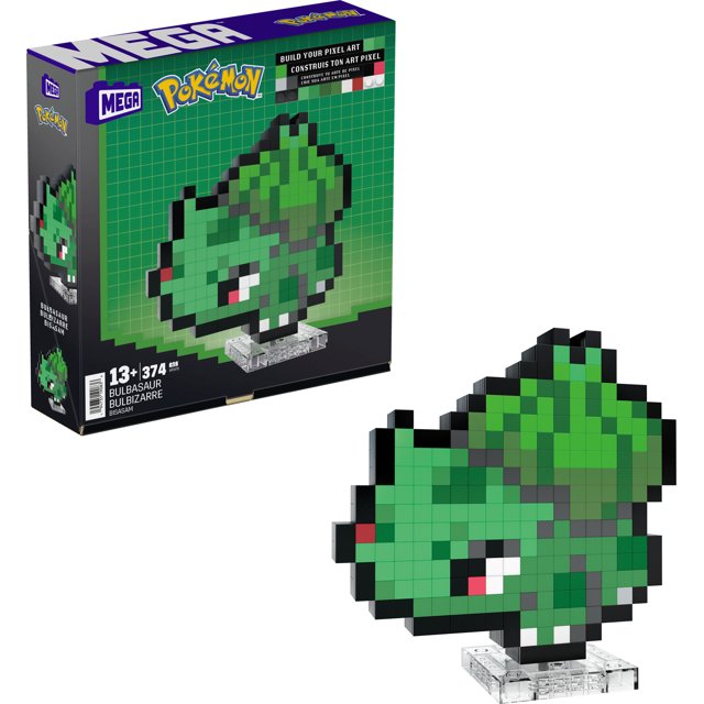 MEGA Pokémon Bulbasaur Building Toy Kit (374 Pieces) Retro Set for Collectors