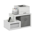 thumbnail image 5 of Furinno Viola Multipurpose Shelf, with Storage Bin, White/Light Grey, 5 of 6