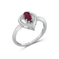 thumbnail image 2 of 1/2 Carat T.G.W. Ruby Gemstone and Accent White Diamond Women's Sterling Silver Ring, 2 of 4