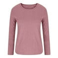 thumbnail image 4 of ClodeEU Womens Fall Long Sleeve Sweater ,Crew Neck Cozy Loose Fit Knit Pullover Sweaters Tops Pink,Womens Plus L, 4 of 6