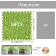 thumbnail image 6 of 16pcs 0.6" Thickened Interlocking Tile Mats,Fluffy Shaggy Soft EVA Foam Area Rug for Living Room & Bedroom,Non-Slip Protective Floor Carpet Play Mat Kids Baby Dorm Home Decor (11.8ft, Green), 6 of 15