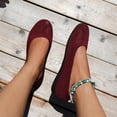 thumbnail image 6 of Mesh Flats for Women Hollow Breathable Slip On shoes casual Comfortable Round Toe Walking Shoes with Arch Support Insole for Work, 6 of 6