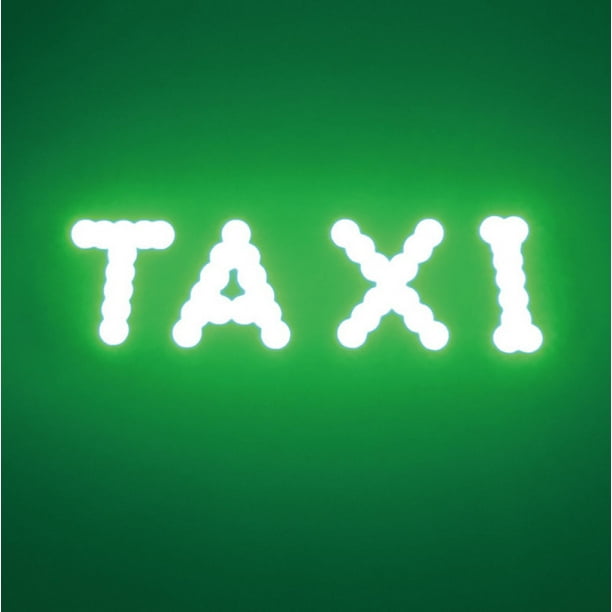 Luz de taxi, señal nocturna de taxi DC 12V, señal de taxi iluminada ABS + metal azul claro, para parabrisas de taxi, luz indicadora LED, luz de taxi vacía