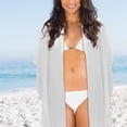 thumbnail image 2 of 1 chal de lino y algodón, bufanda grande de seda, protector solar, para mujer, para exteriores y playa., 2 of 6