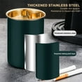 thumbnail image 5 of Metal Ashtrays with Closing Lid, Stainless Steel Storage Containers with Lids, Ashtrays for Home Low Price Clearance, Outdoor Ashtrays for Cigarettes Patio Stand up 2.9"x3.9", 5 of 5