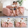 thumbnail image 3 of GOODONE Bean Bag Chair,Bean Bag Sofa with Pillows and Armrests,Floor Sofa,Reading Chair,High Elastic Lazy Sofa,Suitable for Bedroom and Living Room,No Assembly Required,3Seater,Pink, 3 of 9