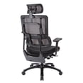 thumbnail image 2 of Vertical Gray Mesh Back Chair with Silver Base and Black Coal Fabric Seat, 2 of 3