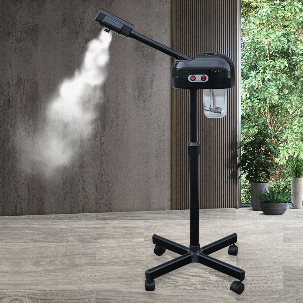 Fichiouy Beauty Face Sprayer Steamer Salon Spa Facial Ozone Steamer Spraying Machine Black 800W