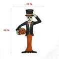 thumbnail image 3 of Haunted Hill Farm 3.8 ft Skeleton Wooden Halloween Sign, HHWOODSKL-0BL, 3 of 15