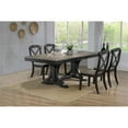 thumbnail image 2 of Art Deco X-Back Solid Wood Extendable Dining Set in Gray 5-Piece Set, 2 of 6