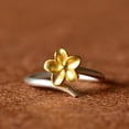 thumbnail image 4 of Anillos abiertos de flores Qarigey de plata de ley 925 hipoalergénicos, 4 of 6