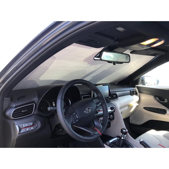HeatShield, The Original Windshield Sun Shade, Custom-Fit for Hyundai Veloster Hatchback (3D) 2019, 2020, 2021, Silver Series
