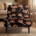 thumbnail image 2 of HELLHERO Halloween Armless Accent Chair Cover with Anti Scratch, Elastic Bottom Stain Protection Washable Slipcover for Living Room, 2 of 8