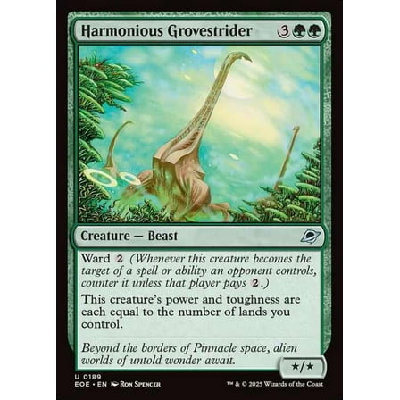 MtG Edge of Eternities Uncommon Harmonious Grovestrider #189