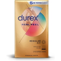 Durex Avanti Bare Real Feel Condoms, Non Latex Lubricated Condoms for Men with Natural Skin on Skin Feeling, Regular Fit, FSA & HSA Eligible, 10 Count
