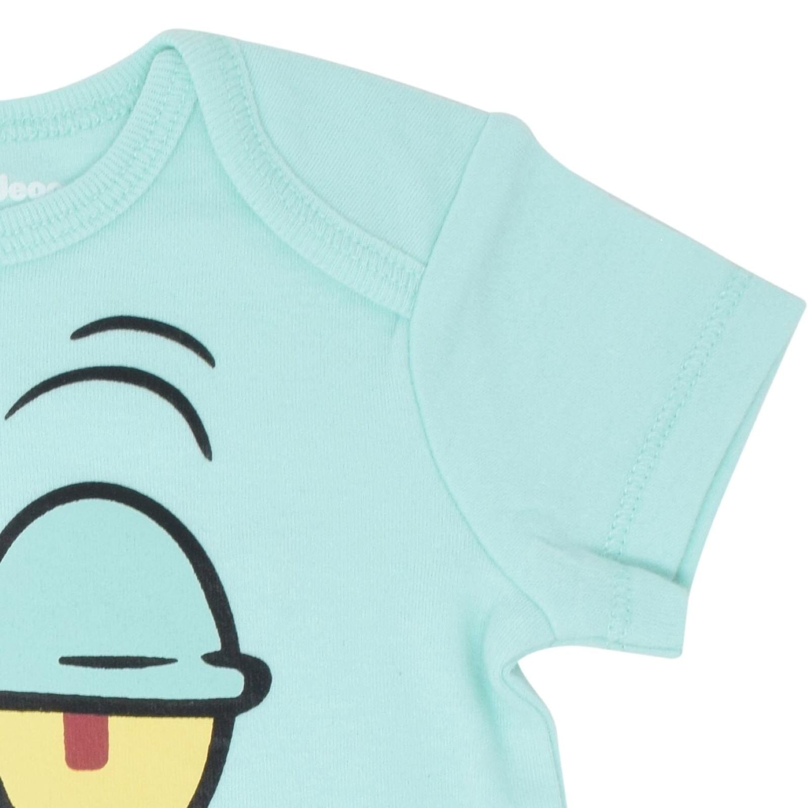 SpongeBob SquarePants Patrick Squidward Newborn Baby Boys 3 Pack Bodysuits Newborn to Infant