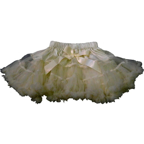 Wenchoice Girl'S Ivory Chiffon Pettiskirt S(1T-2T)