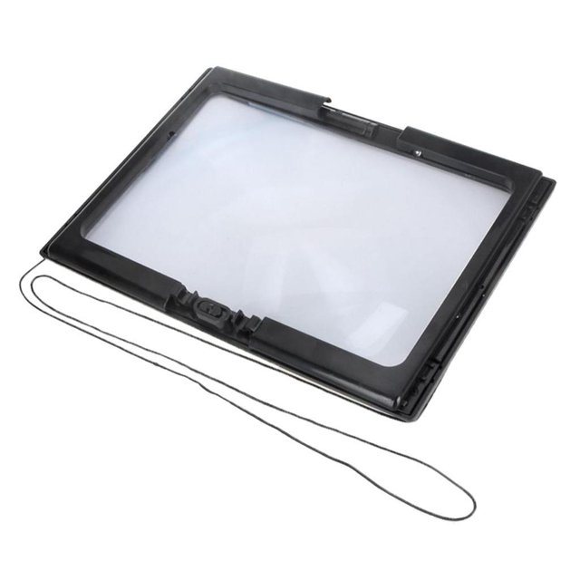 Methold 3X Reading Magnifier Foldable Magnifying Loupe LED w Lamp Light Book Desktop Electrónica