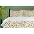 thumbnail image 4 of Ambesonne Chicken Duvet Cover Sets, Chunky Farm Animals Flowers, 2-Queen, Brown Camel, 4 of 7