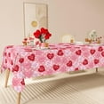 thumbnail image 4 of 60 x 102 Inch Valentine''s Day Tablecloth Pink Candy Love Heart Dot Fabric Table Cloth Washable Table Cover for Wedding Anniversary Party Home Kitchen Decor, 4 of 7