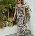 thumbnail image 6 of Glacier Black And Gray Cheetah Print Dress Summer Street Style Bohemia Long Dresses Female Sleeveless Printed Maxi Dress, 6 of 9
