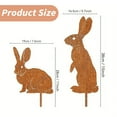 thumbnail image 3 of UYUH All-Season Metal Animal Silhouettes Weatherproof Steel Garden Stakes for Easter/Christmas Outdoor Decor Rabbit Deer Flower Bed Markers & Courtyard Sculptures, 3 of 4