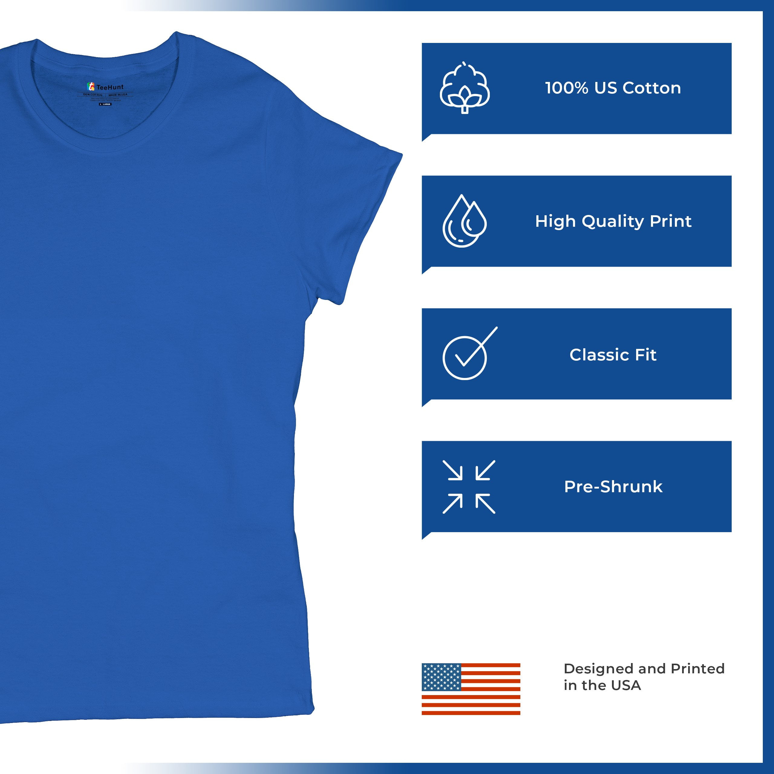 Tee Hunt Christmas Crew Dabbing T-Shirt Reindeer Santa Claus Elf Snowman Women's T-Shirt Tee, Blue, Small