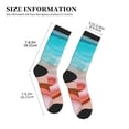 thumbnail image 3 of KLL Pink Float Ring On Beach Print Cool Socks Men's Women's Crew Socks Funny Crazy Novelty Stockings, 3 of 7