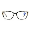 thumbnail image 4 of 3 Pairs of Leopard Print Square Oversized Reading glasses Blue Light Blocking Metal Presbyopic Glasses Readers for Women +3.00, 4 of 7