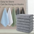 thumbnail image 6 of Jessy Home 12 Pack Dark Gray Washcloths for Bathroom 13x13 Inch Ultra Soft Hand Face Towels, 6 of 9