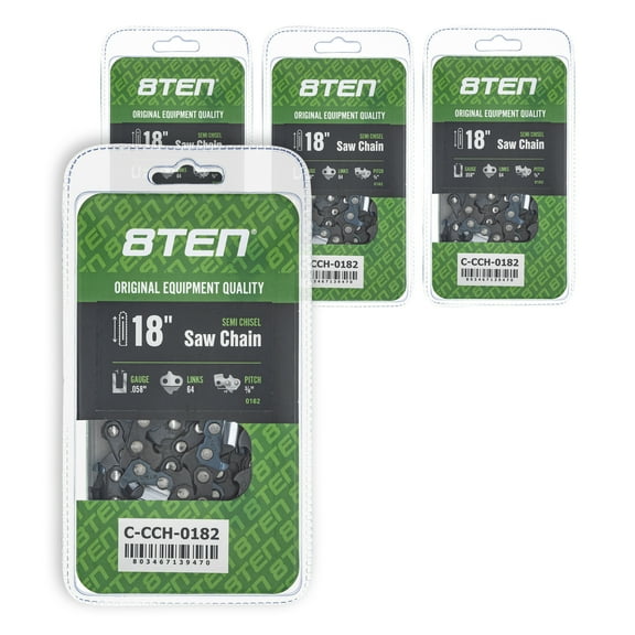 Semi Chisel Chainsaw Chain 18 inch .058 3/8 64DL Makita DCS430 DCS431 4 Pack 810-CCC2304H