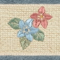 thumbnail image 2 of Authentic Hotel and Spa  Turkish Cotton Floral Vine Embroidered Teal Blue 4-piece Washcloth Set, 2 of 2