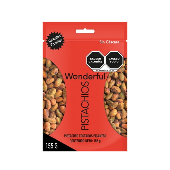 Pistaches Wonderful picantes sin cáscara 155 g