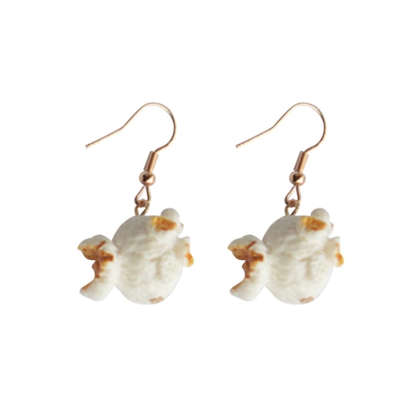 Food Themed Popcorn Earrings Diy Jewelry for Women - Personality Accessory Earrings for Everyday Wear