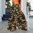 thumbnail image 1 of Vedolay Women&nbsp;Pants&nbsp;Trendy Women's Loose Wide Leg Pants High Waist Straight Casual Comfort Cotton Trousers,Camouflage S, 1 of 4