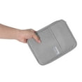 thumbnail image 5 of Uxcell 10x7" Multi Pockets Family Passport Holder Travel Wallet Organizer Document Holder Grey, 5 of 7